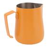 450ml Milk Frothing Pitcher 304 Stainless Steel Steaming Pitcher Milk Frother Pitcher for Coffee Shop Home Orange