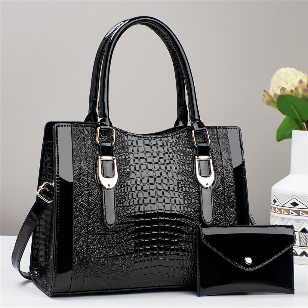 Trendy Crocodile Texture Pu Leather Shoulder Bag For Women Large Stylish Handbag With Zipper Closure Ideal For Everyday Commuting And Fashion