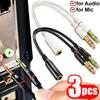 Multifunctional Headphone Microphone Audio Converter Splitter Cable 3.5mm Female To 2 Dual 3.5mm Male Y Splitter Cord for PC