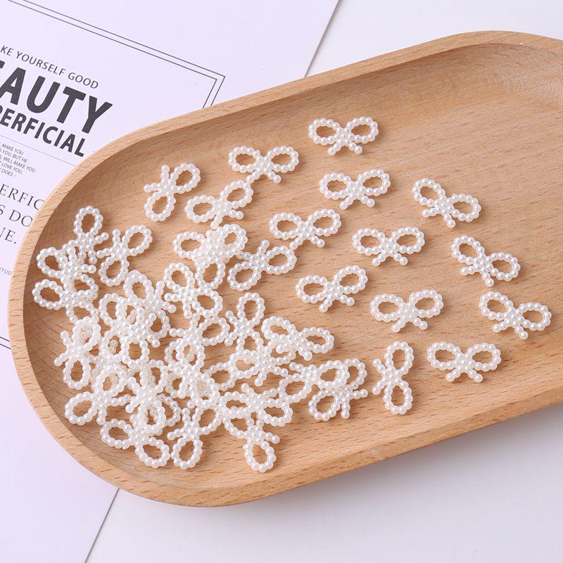 Fairy Pearl White Star Heart Bow Handmade Hair and Phone Case DIY Accessories