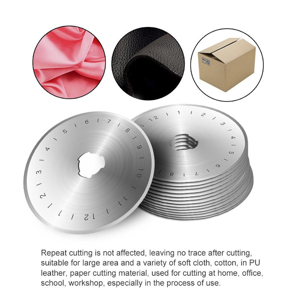 10pcs New 45mm Rotary Cutters Refill Blades Sewing Quilting Fits Olfa Fiskars