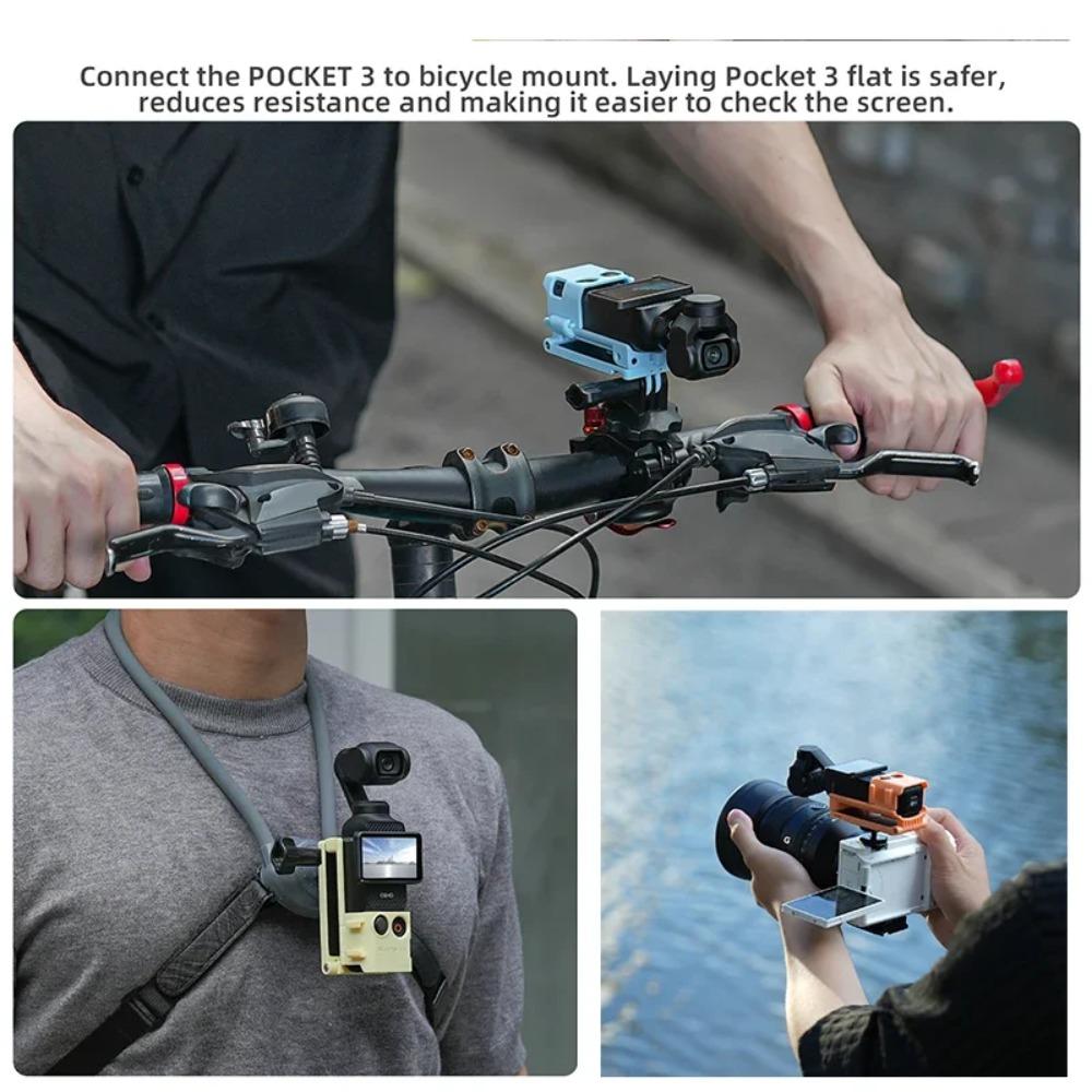 Upgraded Magnetic Adjustable Mount Stand Tabletop & Cycling Clip Holder For DJI Osmo Pocket 4 3 Vlog Gimbal Camera Accessories