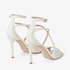 Fashion Square Headed Fish Mouth Sexy Pearl Strap Sandals New European  American Summer Women's Pearl Wedding Bride High Heels Shose 45