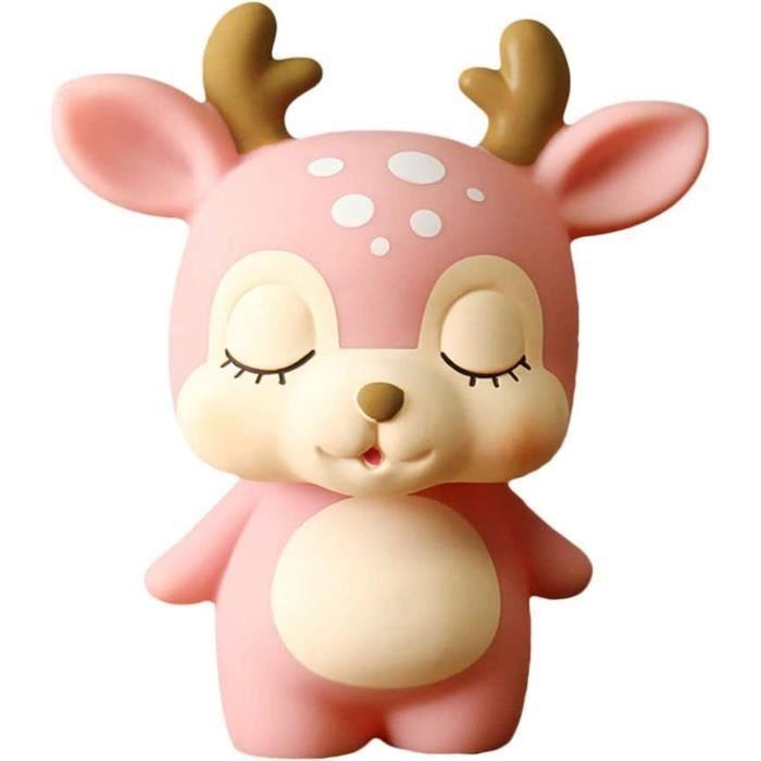Tirelire - Cerf - Rose - Résine - Décoration Enfant