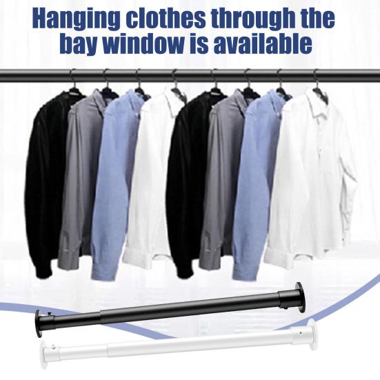 Shower Curtain Telescopic Rod Screw Mount 50-70CM Adjustable Stainless Steel Multi-functional Living Room Bathroom Telescoping Curtain Rod