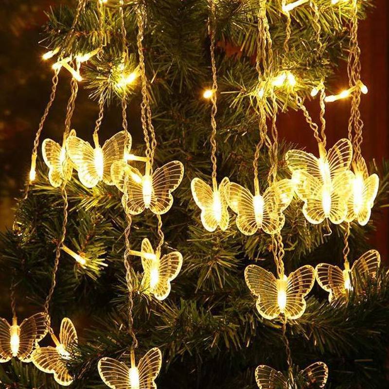 Butterfly Led String Light Set For Garden And Patio For Outdoor Celebration