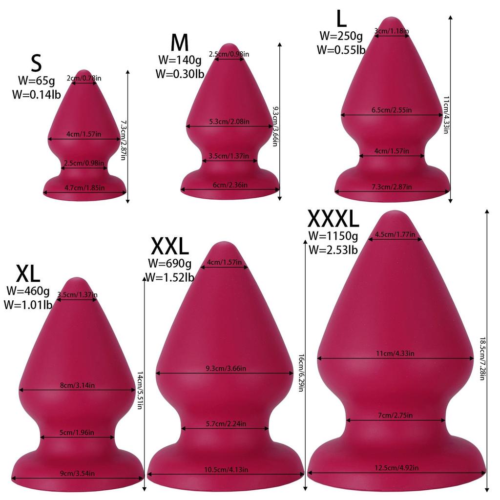 Ultra-Large Liquid Silicone Anal Plug for Men and Women