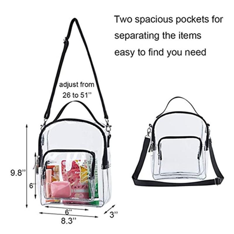 Pvc Transparent Shoulder Bag Fashion Simple Clear Crossbody Bag Chest Bags Outdoor Shopping Traveling Bags For Girl Boy Gifts