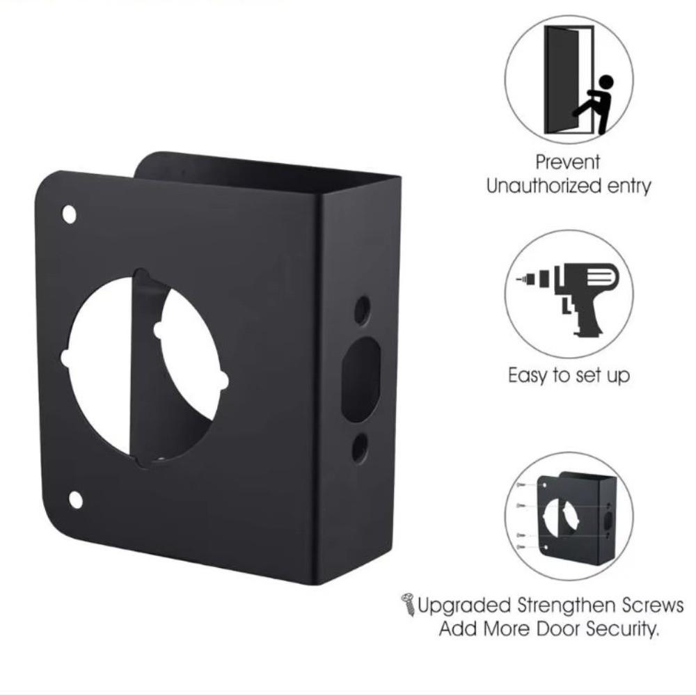 Heavy Duty Door Repair Plate Stainless Steel Lock Slot Accessories  for 1-3/4-inch Thick Door