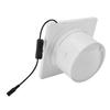 6in Solar Exhaust Fan White Round 8W Solar Panel Fan for Ventilation Cooling Bathroom Kitchen