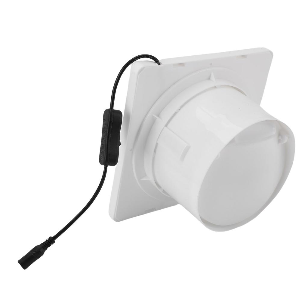 6in Solar Exhaust Fan White Round 8W Solar Panel Fan for Ventilation Cooling Bathroom Kitchen