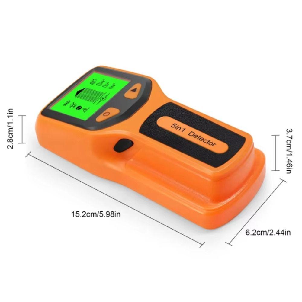 AC Voltage Studs Finder LCD Display Metal Measurement Cable Scanner Measuring Instrument 5 In 1 Electronic Metal Locator