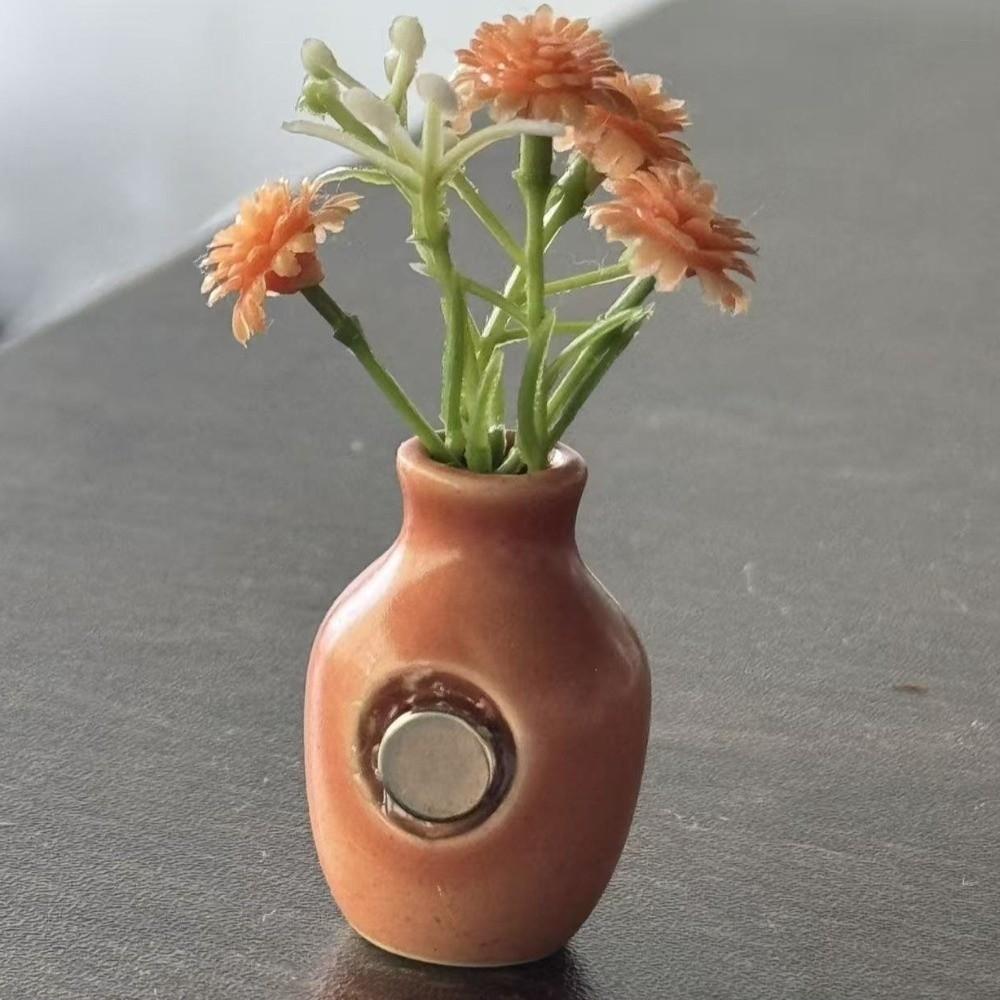 Creative Pastoral Style 3D Vase Fridge Magnets Exquisite DIY Craft Mini Ceramic Vase Decorative Vase Refrigerator Magnet Office