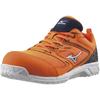 Mizuno VS Lightweight Safety JSAA Standard Work Orange x Silver x 25 3E All-Mighty Shoes, Lace-Up Mesh, Standard, (Type A), Navy, cm,