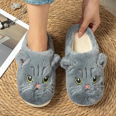 Baotou Baumwollpantoffeln niedliche Kätzchen Cartoon Zuhause verdickt warm Plüsch weiche Sohle rutschfest Baumwollmopp