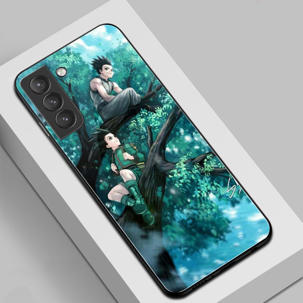 Szkło Hartowane Pokrowiec Dla Samsung A50 A60 A70 A21 A31 A51 A71 A81 A91 4G 5G A50S A70S M40 M80S Hunter X Hunter Anime Etui