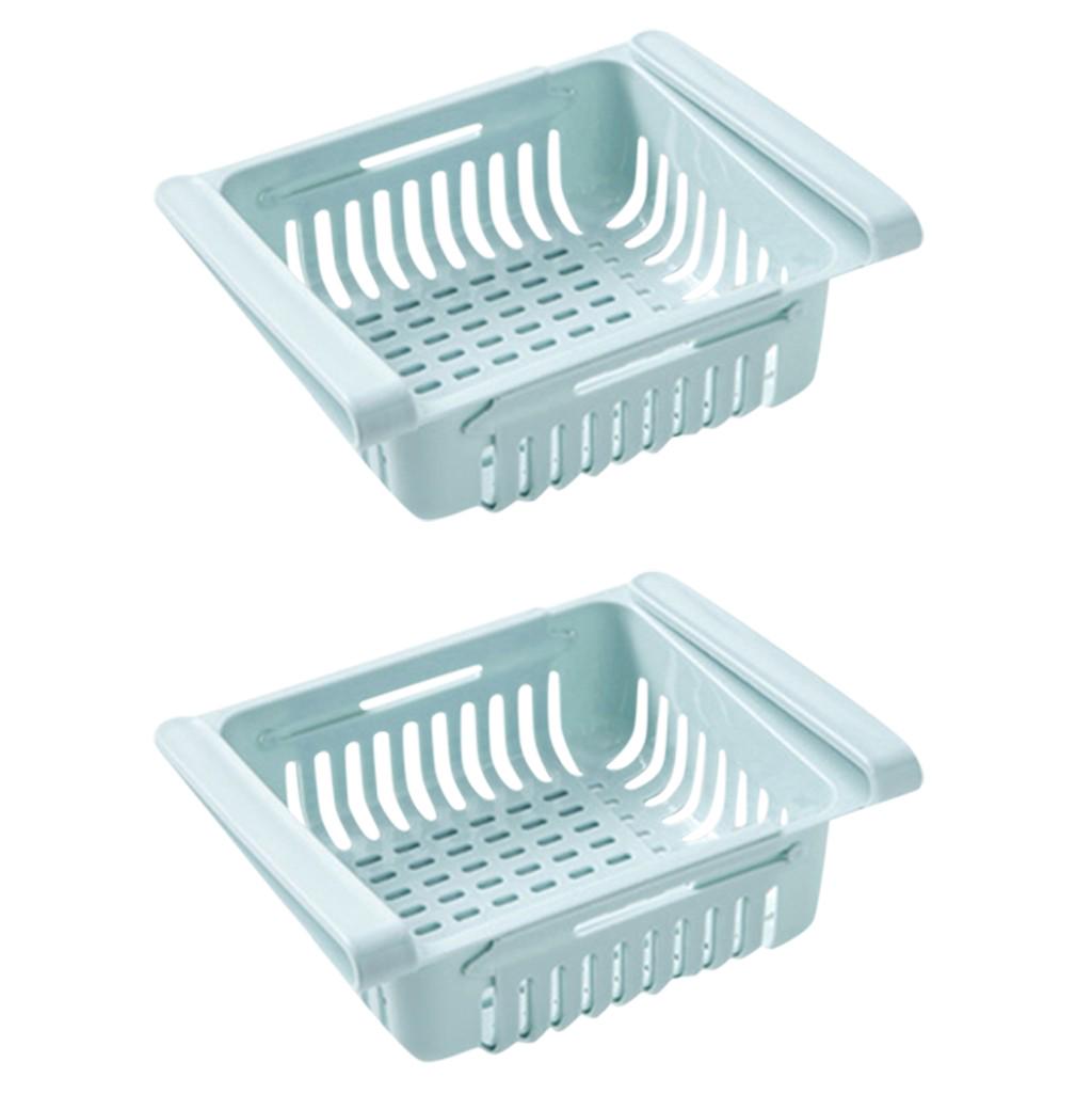 

Выдвижной ящик для хранения холодильника, держатель для еды, органайзер, полка для ящика, правильная синий