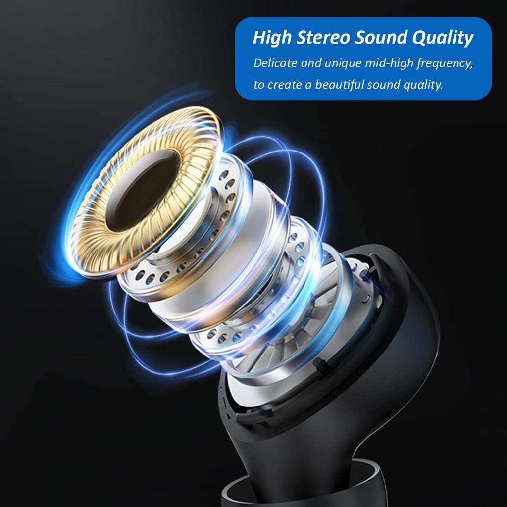 Kamon K11 Wireless Earbuds with Wireless Charging Case, Bluetooth 5.3, Touch Control Waterproof, in Ear Stereo Headphones Built in Mic Headset