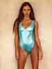 Women's Reflective Gold Silver Hot Stamping One-Piece Swimsuit
