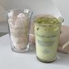 Short Flip-top Cup, Transparent Thickened Glass Letter Milk Cup, Office Beverage, Iced American Coffee Cup