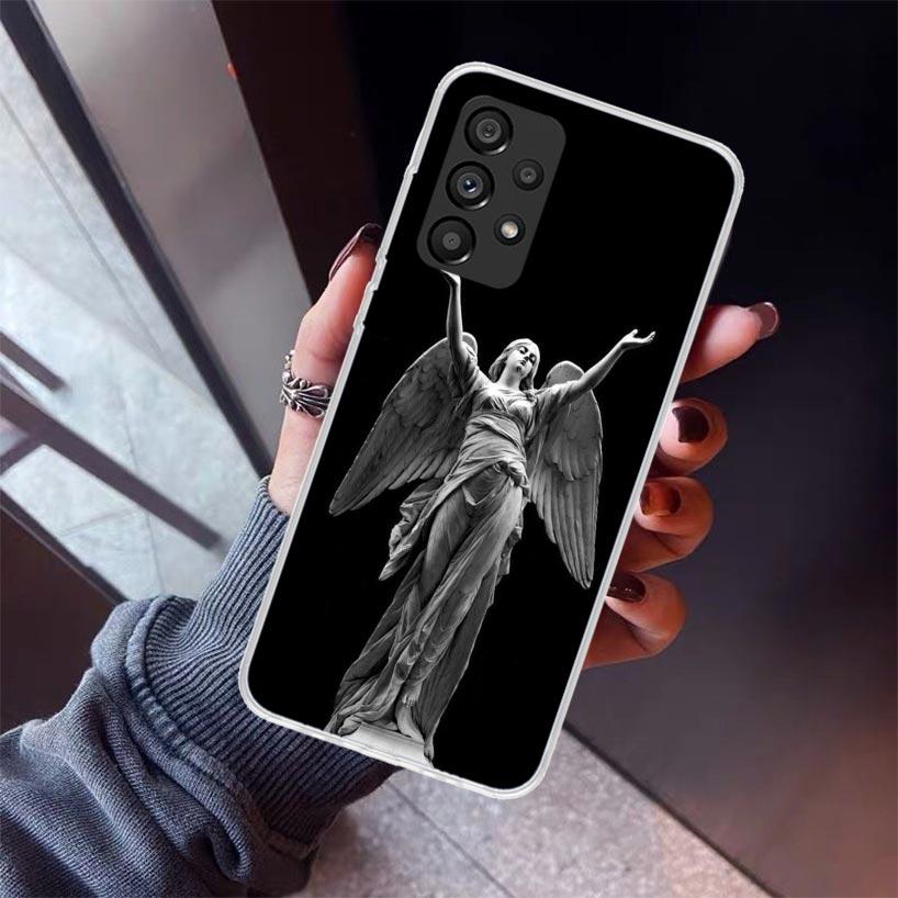 Archangel Michael Phone Case For Samsung Galaxy A12 A52S A42 A32 A22 A51 A50 Note 20 Ultra 10 S10 Plus A71 A70 A31 A30 A10S Gala