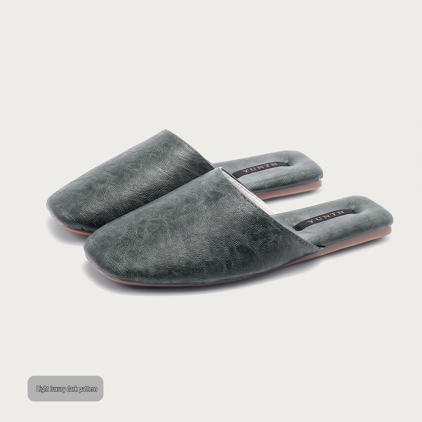 

Cloud Group Autumn Minimalist Leather Slippers: Unisex, Non-Slip, All-Season Indoor Shoes 42/43 (Fits 41-42 feet)