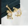 Exquisite High-End Französische Retro Zirkon Diamant Ohrringe: Einzigartig und stilvoll für Frauen