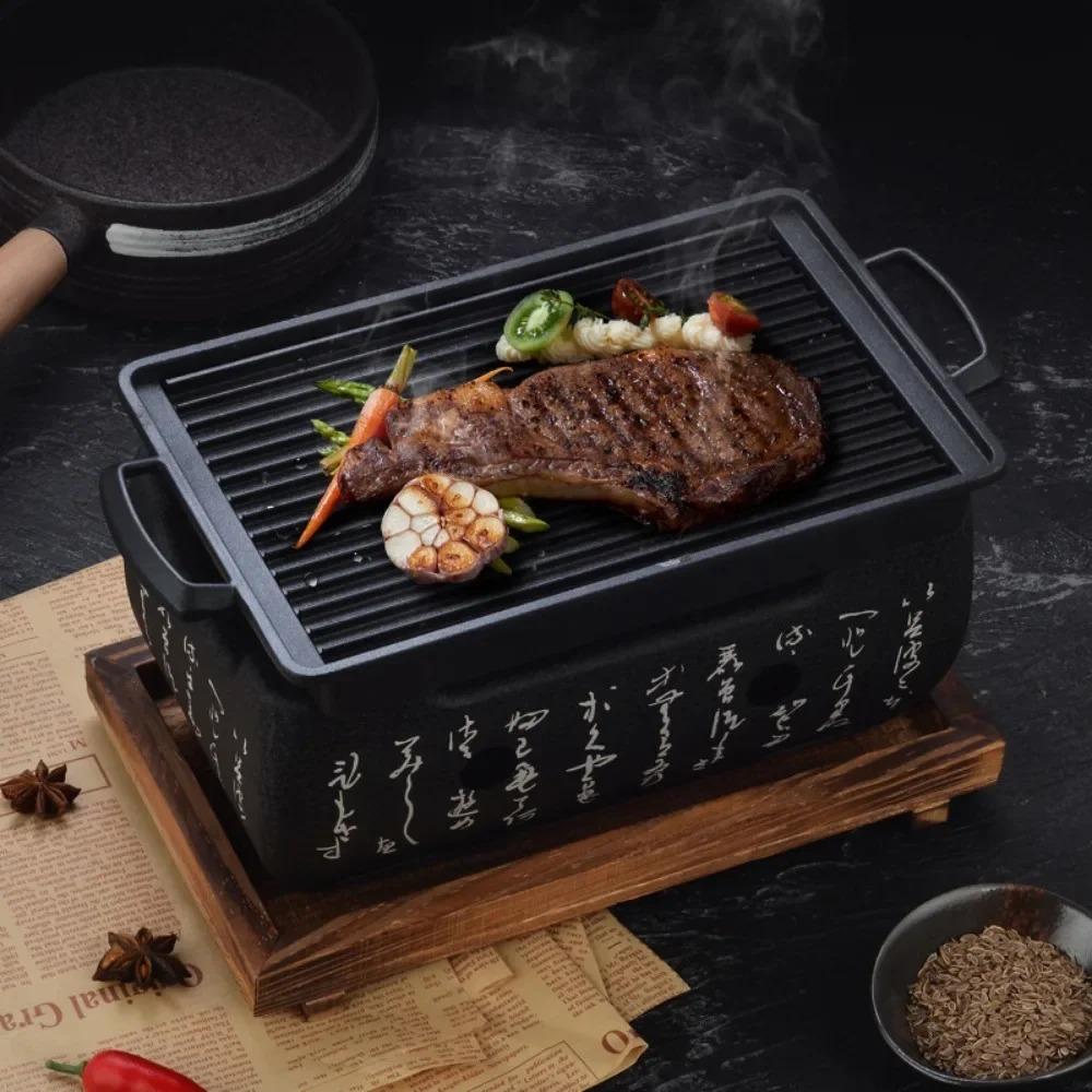 Japanese Style Outdoors Barbecue Grill Portable Food Charcoal Stove/BBQ Plate Household Barbecue Tools Accessories