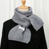 New Korean Style Knitted Scarf For Women Men Girls Students Autumn Winter Solid Thickened Scarves Soft Shawl Female Wrap Shawls