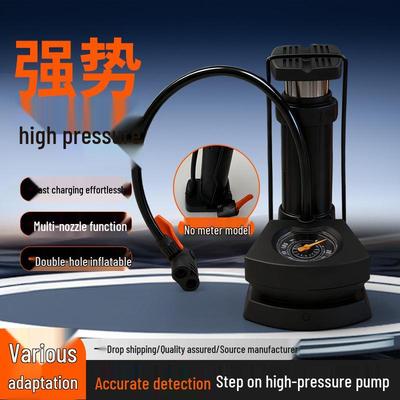 Przenośna nożna pompka wysokociśnieniowa do rowerów, motocykli i samochodów