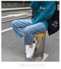 2025 Loose High-Waisted Straight-Leg Jeans for Women, Korean Style, Slimming, Plus Size, Student BF Style