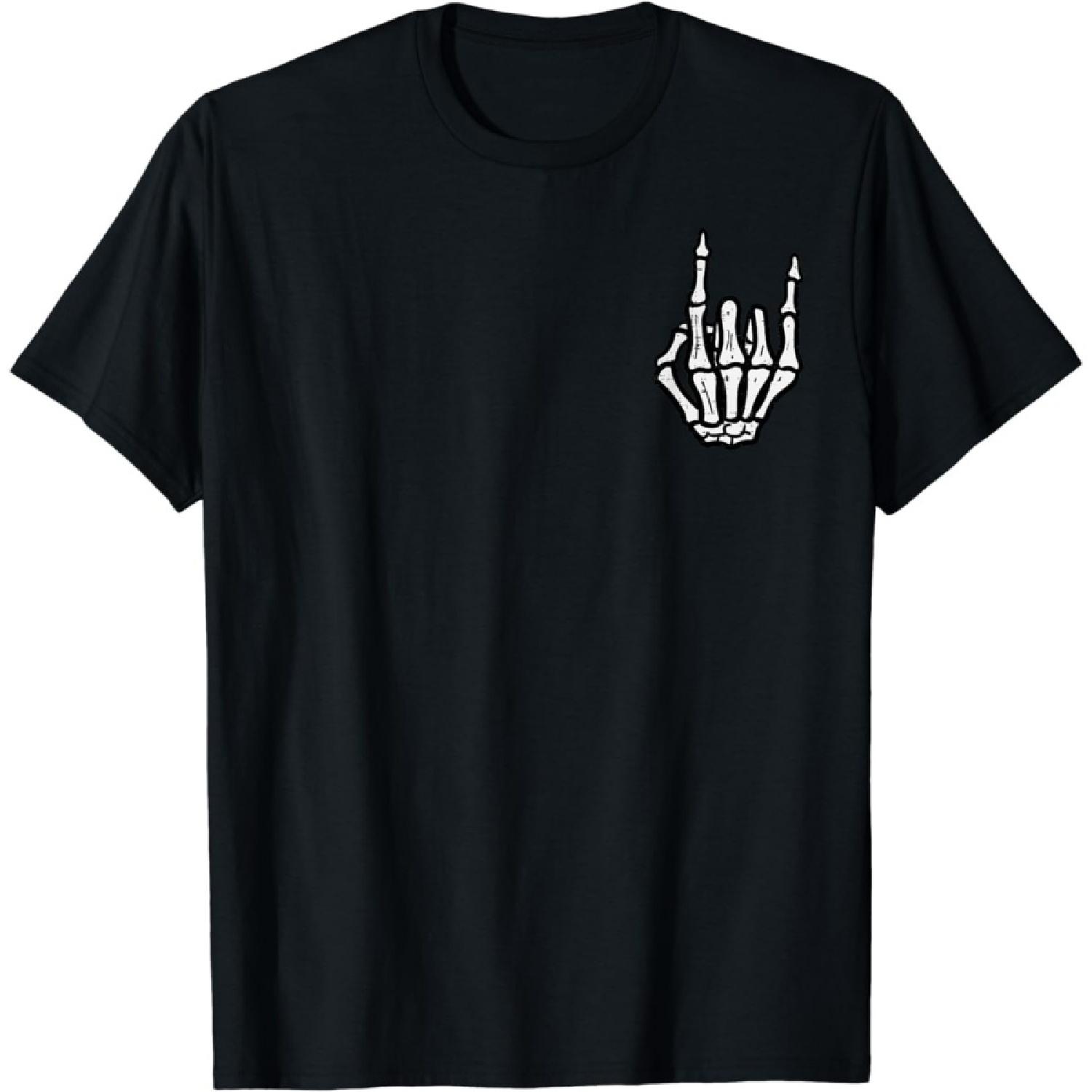 Berentoya Панк-рок Скелет Крутой Рокер Хэллоуин Мужская Женская Футболка(1) XXXXXL разноцветный