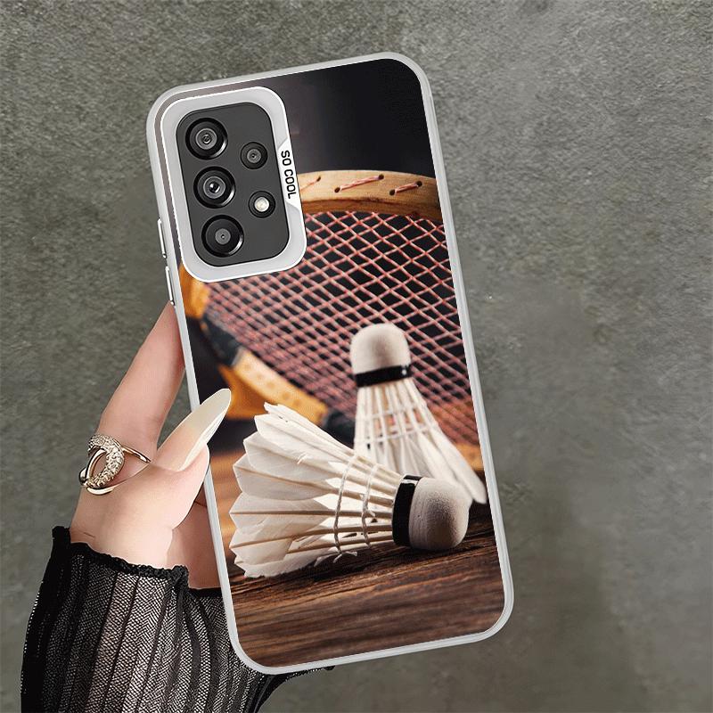 Badminton Sport Stoßfeste Handyhülle für Samsung A17 A16 A15 A14 A37 A57 A36 A56 A26 A35 A55 A25 A34 A54 A24 A13 A23 A33 A53 A0