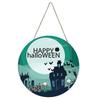 Round Wooden Halloween Hanging Sign Decorations for Home