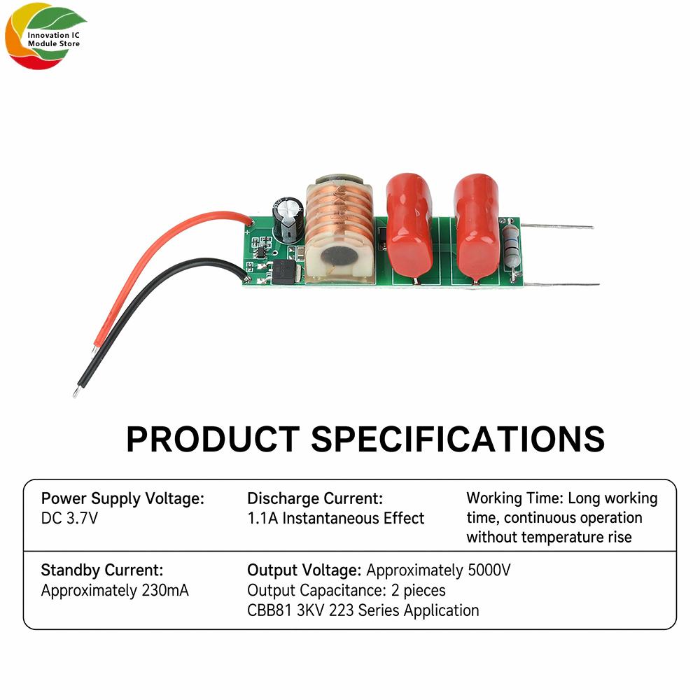 DC 1.7V to 1111V Boost Converter Module High Voltage Converter Power Supply Boost Board with Arc Pulse Technology