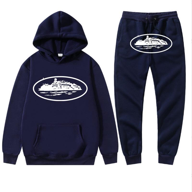 Grensoverschrijdend Corteiz trendy merk hoodie trainingspak sport trui heren en dames tweedelig trui + joggingbroek kleding street shirt