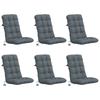 6 Piece High Back Cushion Set VIANEN 100percent Polyester Blue