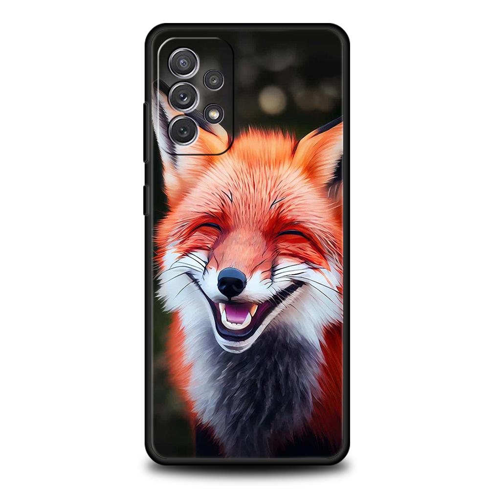 Animal The Fox Phone Case for Samsung Galaxy A15 A14 A25 A54 A34 A51 A71 A72 A73 A32 A52 A52S A11 A21S A31 A41 5G Soft Shell Bag