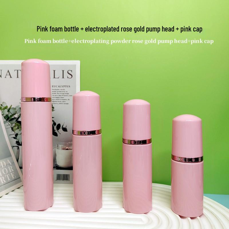 60ml Pink Travel Foaming Intimate Mousse Dispenser Bottle for Eyelash Cleanser