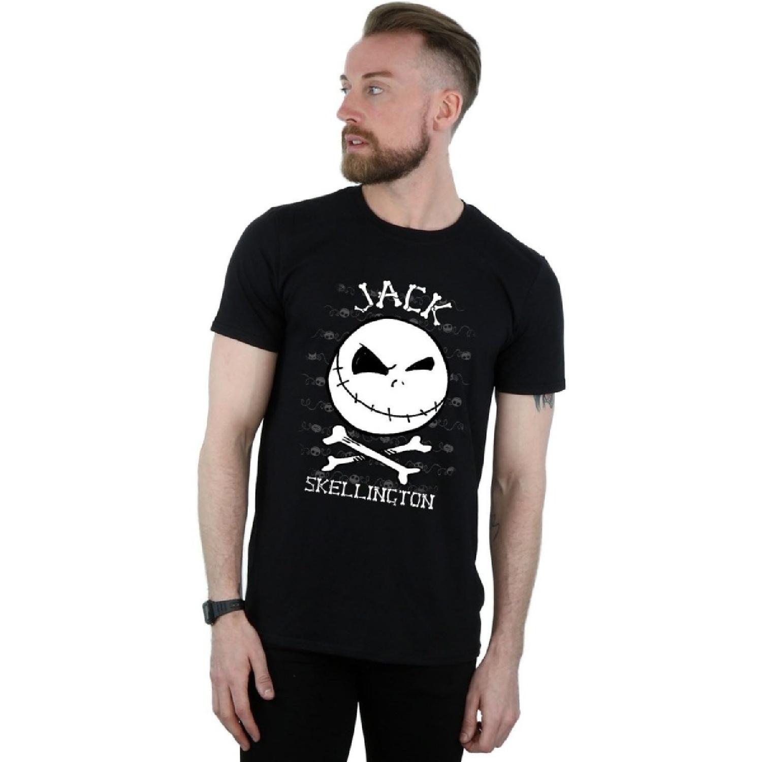 Disney Men s Nightmare Before Christmas Jack Face T-Shirt Black X-Large S