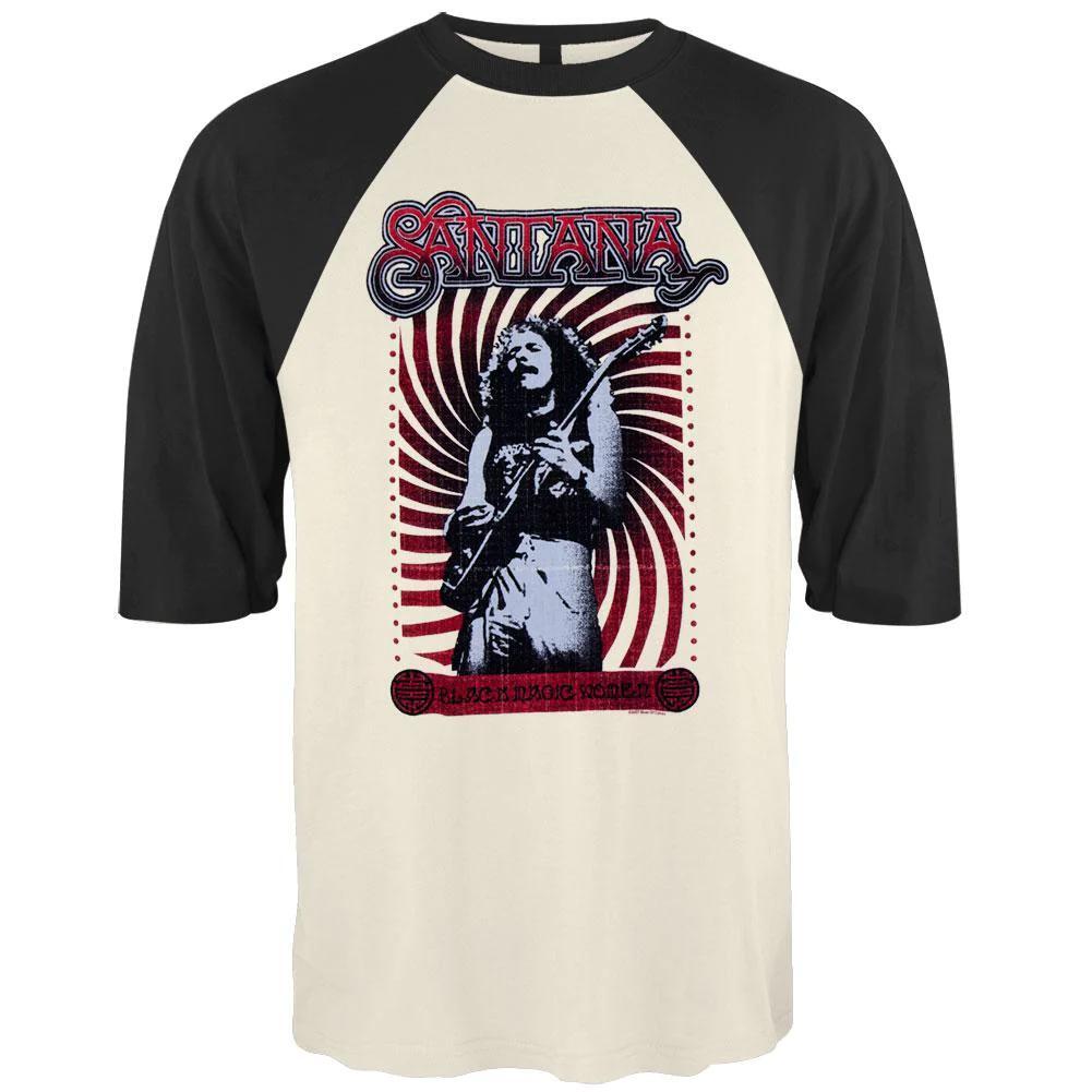 Santana Raglan Tee Black Magic Woman Santana Shirt 2XL S
