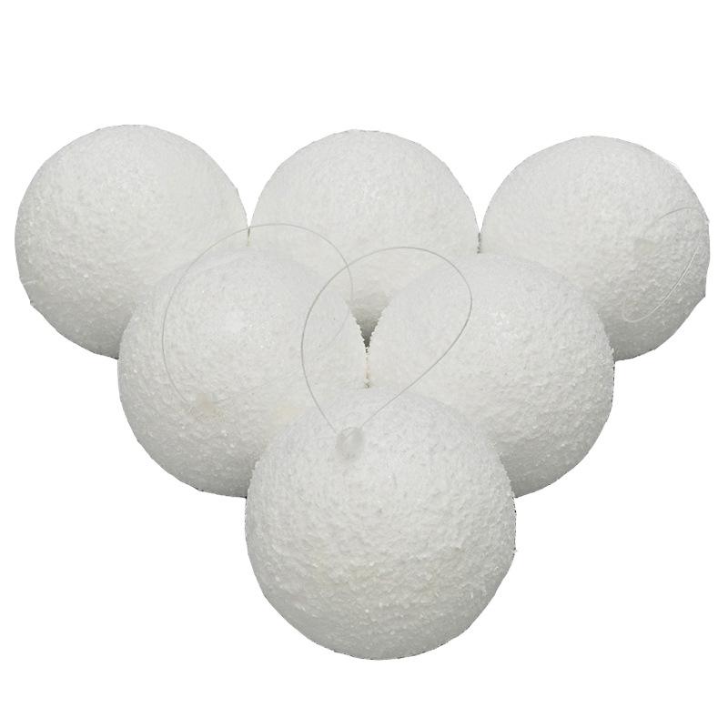 White Foam Christmas Snowball Ornaments (4-10cm) for Tree Decoration