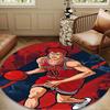 Slam Basketball Heroes Round Rug for Livingroom,Bedroom, Palyroom, Chair Rug, Area Rug, Circle Carpet, Large Size Fan Christmas Gift