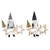 Christmas Star - DKD Home Decor - Black and White - Polyester and MDF - 18x6x19 Cm - Seasonal Decoration - Lightweight