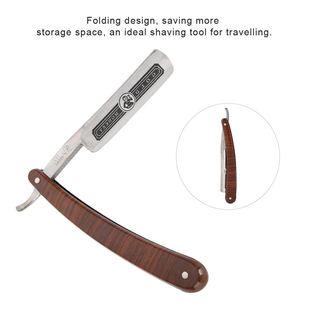 Professional Folding Hair Cut Barber Razor Stainless Steel Beard Shaver Hair Removal Tool