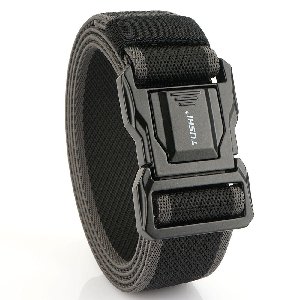 Upgrade the second generation men's alloy buckle nylon belt quick release tactical belt travel hiking belt