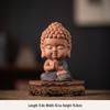 Saha Three Saints Buddha Ceramic Statue: Ksitigarbha, Tathagata, and Guanyin Tabletop Ornament