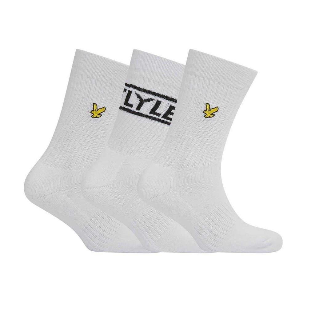 Lyle & Scott Mens Lettering Crew Socks (Pack of 3)