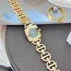 High-End Damen Armbanduhr Römische Zifferblätter Quadratisches Zifferblatt Quarzuhren Leichter Luxus Mode Damen Armbanduhr Relogio Feminino