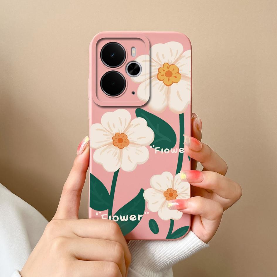 Pouzdro pro Oppo Realme Narzo 10 30 60 P3 C75x A5 Pro 14 14T 14X Luxusní pouzdra na telefon s květinovým potiskem Vysoce kvalitní nárazuvzdorný silikonový kryt pro Oppo